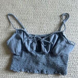 cotton candy LA blue crop top